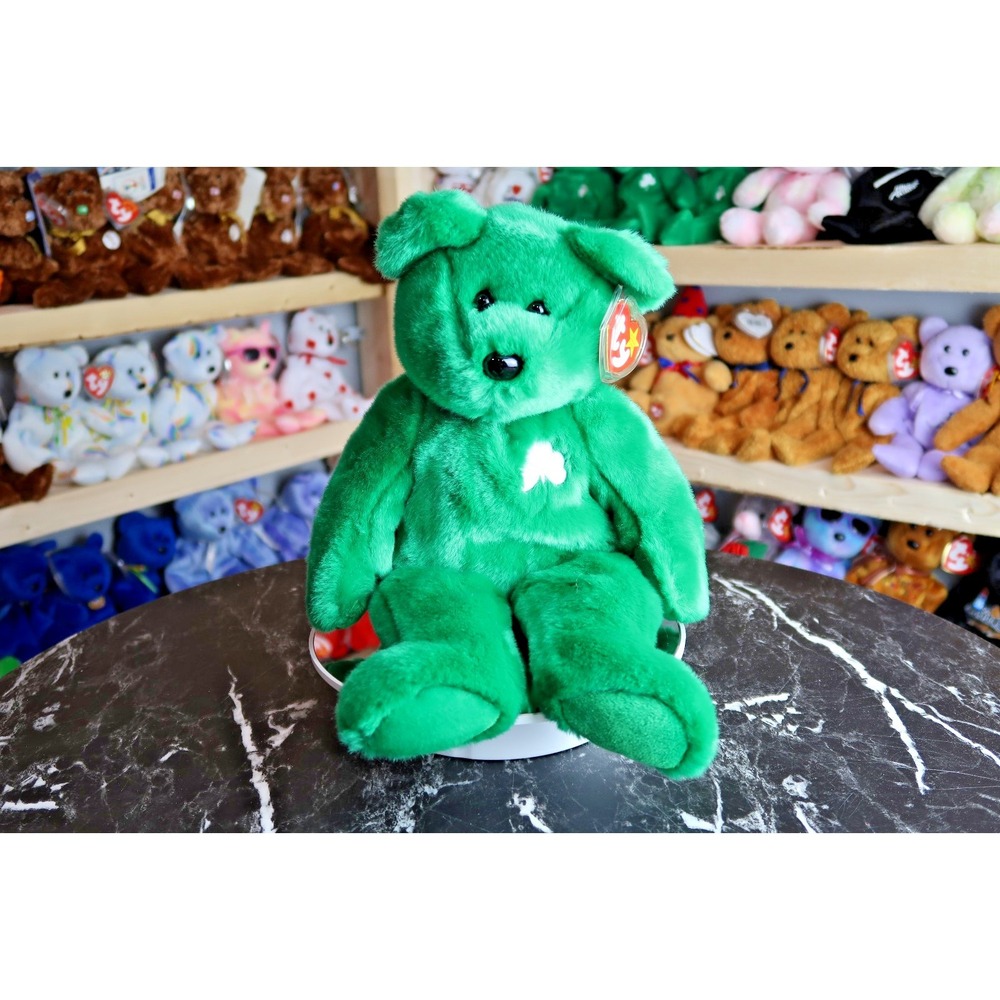 TY Beanie Buddy - Erin the St. Patrick's Day Bear | MWMT | Vintage | Rare